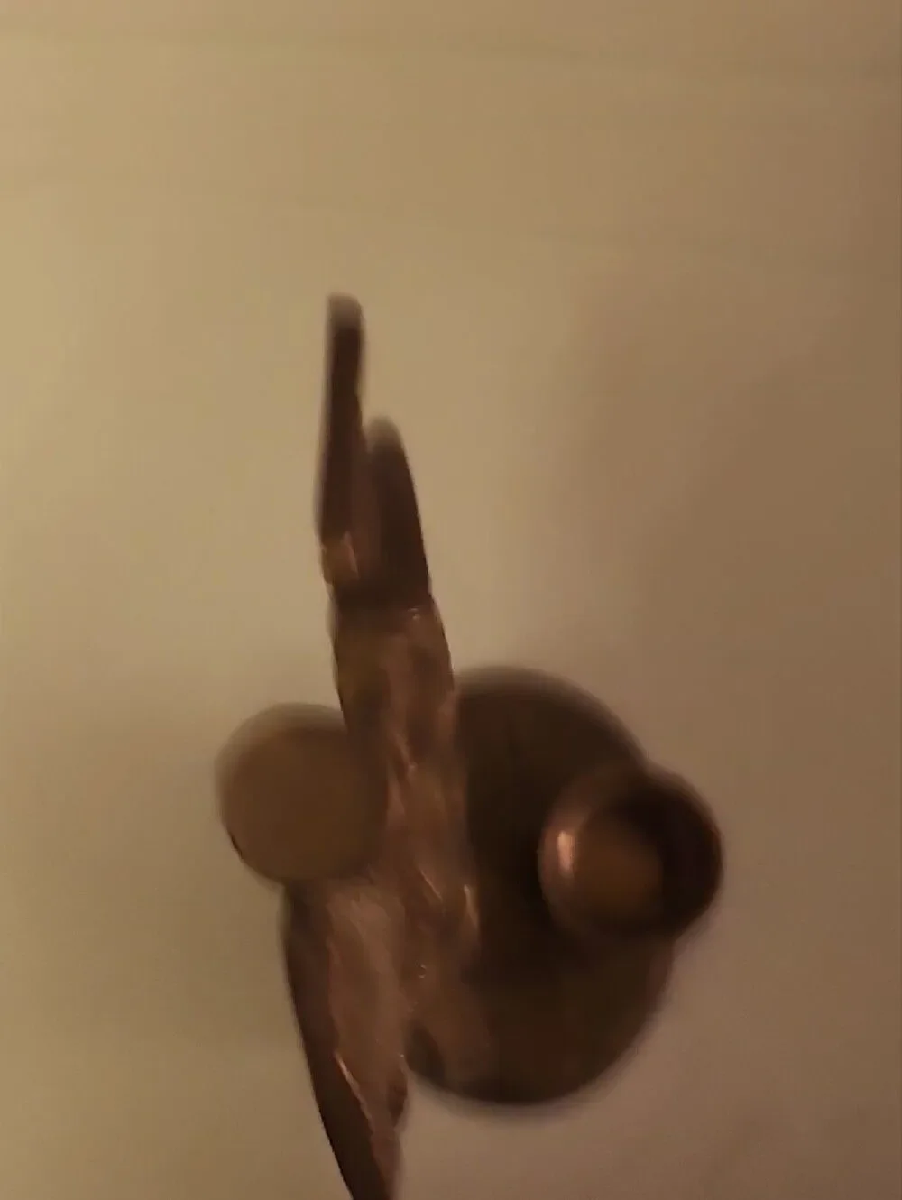 Brass Angel Candle Holder - Ornate Winged Figure
